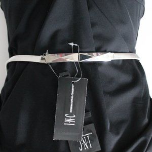 INC International Concepts Silver Metal Stretch Belt Women's S, L